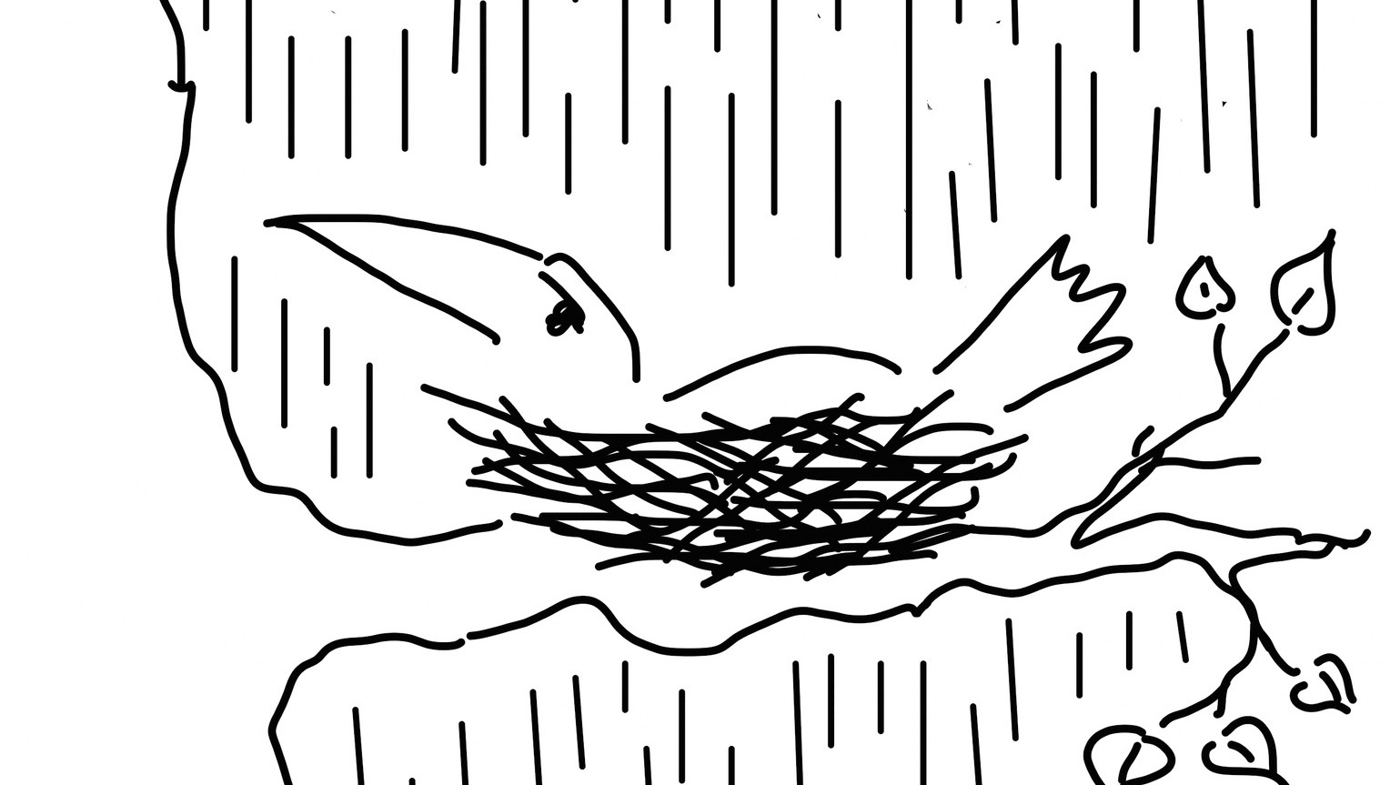 Рисунок "Ворона на гнезде в мае 2024 года" Анастасии Каменской