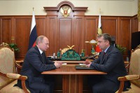 Президент России Владимир Путин встретился с губернатором Тверской области Андреем Шевелёвым