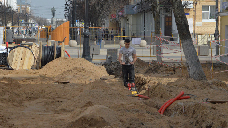 В Твери продолжается благоустройство улицы Трехсвятской - новости ТИА