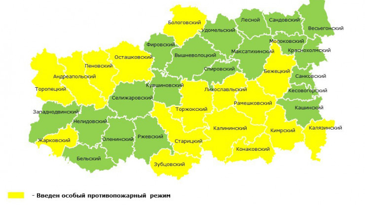В 16 муниципалитетах Тверской области установлен особый противопожарный режим - новости ТИА