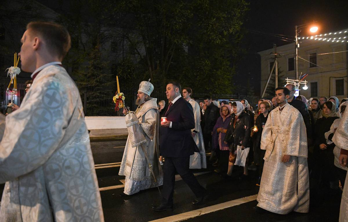 В Спасо-Преображенском соборе Твери впервые за сто лет прошла Пасхальная  служба | 05.05.2024 | Тверь - БезФормата