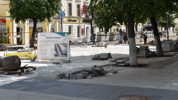 В Твери идёт второй этап благоустройства Трёхсвятской улицы - новости ТИА