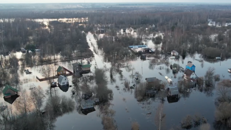 Приплыли: опубликовано видео грандиозного весеннего потопа под Тверью - новости ТИА
