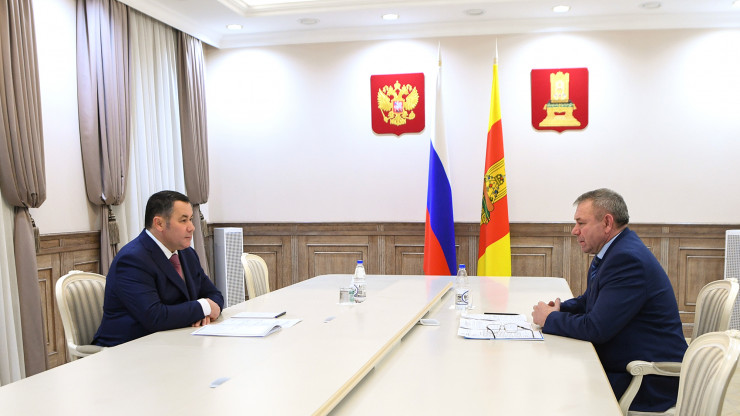 Губернатор Игорь Руденя провел рабочую встречу с главой Калязинского округа - новости ТИА