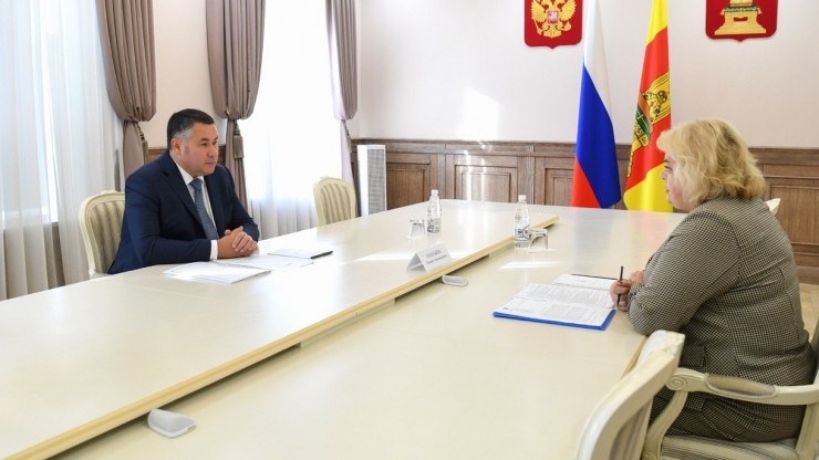 Игорь Руденя провёл встречу с главой Западнодвинского округа Оксаной Голубевой - новости ТИА