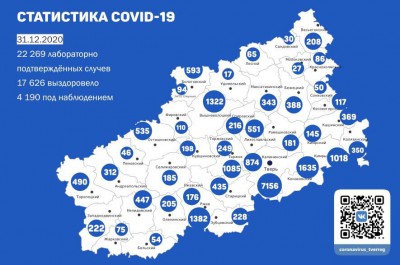 Карта коронавируса в Тверской области по итогам 2020 года - новости ТИА
