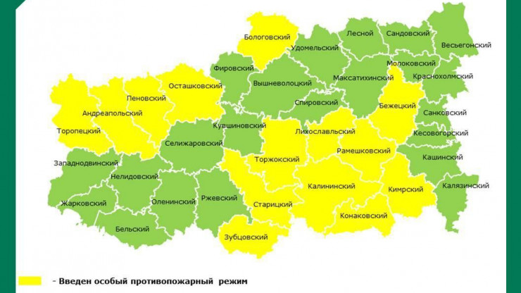 Особый противопожарный режим введён в 14 районах Тверской области - новости ТИА