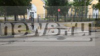 Разбитая проезжая часть на ул. 1-я Суворова