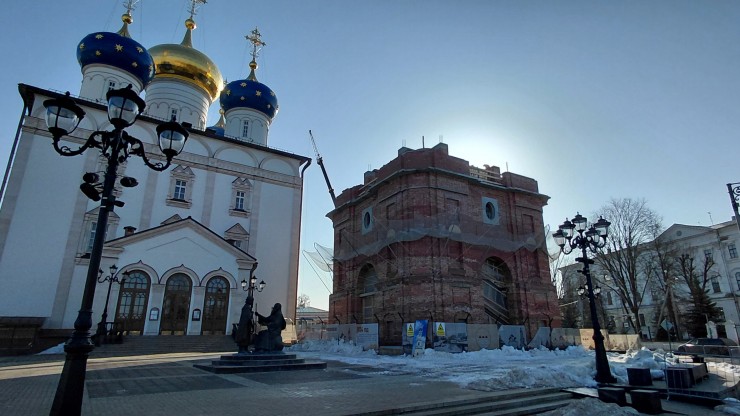 Выше 17 метров: опубликованы фото и видео со стройки колокольни главного храма Твери - новости ТИА