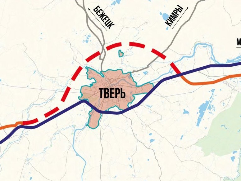 М11 обход твери подробная карта