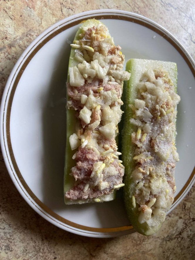 фаршированные огурцы, замороженный полуфабрикат