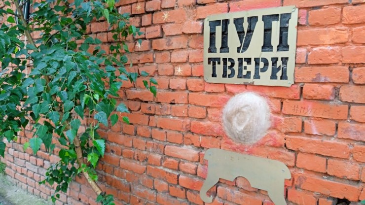 Погладить на удачу: туристов забавляет арт-объект "Пуп Твери" - новости ТИА