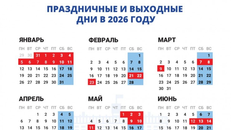 Стало известно, сколько праздничных выходных ждет нас в 2026 году - новости ТИА