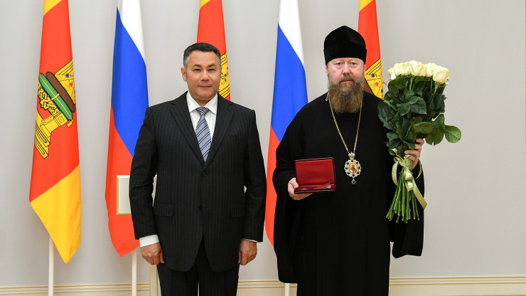 Губернатор Игорь Руденя наградил владыку Филарета за служение на тверской земле - новости ТИА