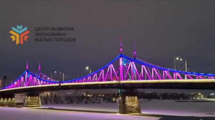 В Твери полноценно заработала подсветка Старого моста - новости ТИА