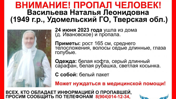 В Тверской области волонтеры ищут пропавшую пожилую женщину - новости ТИА