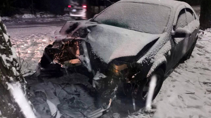 В Тверской области автомобиль съехал с дороги и врезался в дерево - новости ТИА