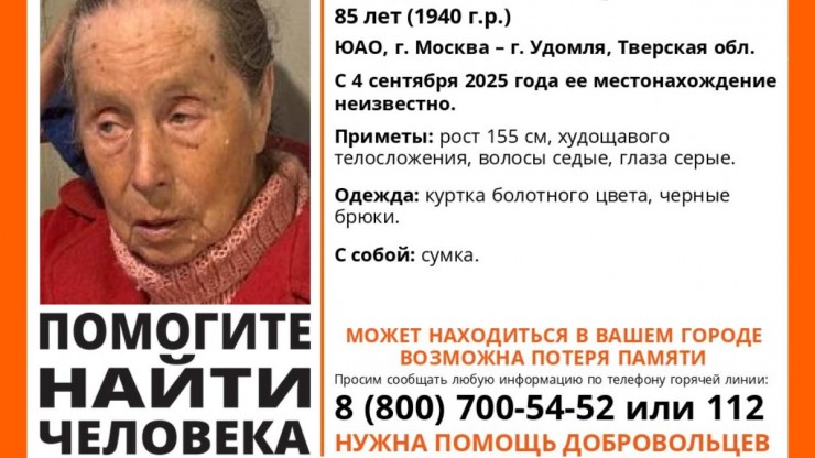 В Тверской области ищут пропавшую 85-летнюю бабушку - новости ТИА