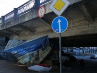 Под Новым мостом в Твери застряла "Газель" - новости ТИА