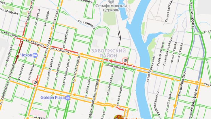 В Твери на мосту растет пробка из-за аварии - новости ТИА