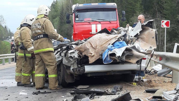 Опубликовано видео с места аварии в Тверской области, где погибли три человека - новости ТИА