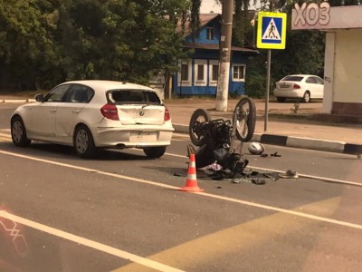 В Твери столкнулись BMW  и мотоцикл - новости ТИА