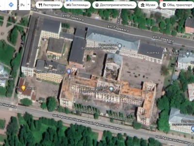 На Google-картах появилось спутниковое фото руин сгоревшего НИИ ВКО - новости ТИА