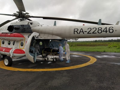 В Тверь на вертолете доставили тяжелого больного с двусторонней пневмонией - новости ТИА