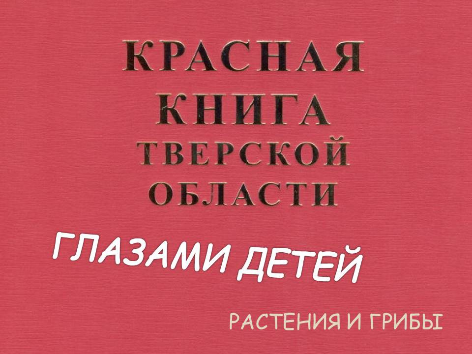 Красная книга тверской области презентация