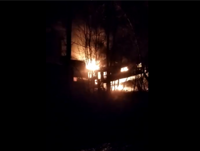 Опубликовано видео крупного пожара на деревообрабатывающем комбинате - новости ТИА
