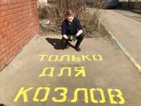 В Твери появилась креативная надпись "только для козлов" - Новости ТИА