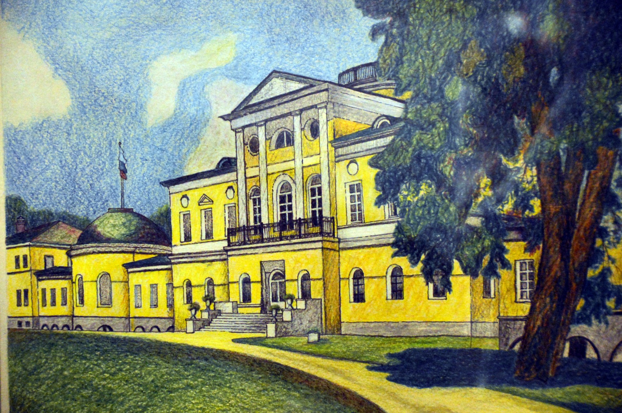 Дворянские усадьбы 19 века в России рисунки