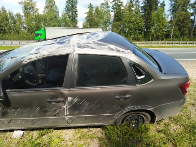 В Тверской области автомобиль опрокинулся после того, как его протаранили - новости ТИА