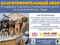 В Твери проходит благотворительная акция в помощь бездомным животным - Новости ТИА