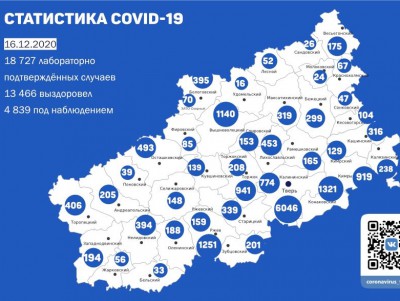 За сутки в 30 районах Тверской области выявили новые случаи коронавируса - новости ТИА