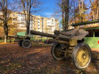 В Парк Победы привезли две гаубицы для будущей постоянной экспозиции военной техники  - Новости ТИА