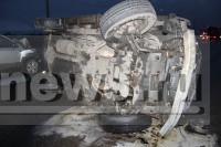 Лысая резина на автомобиле Toyota Land Cruiser Prado могла стать причиной крупного ДТП на Восточном мосту, в котором пострадали четыре человека  - новости ТИА