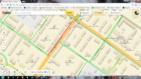 Яндекс-Карта по перекрытию части Волоколамского Проспекта в городе Твери