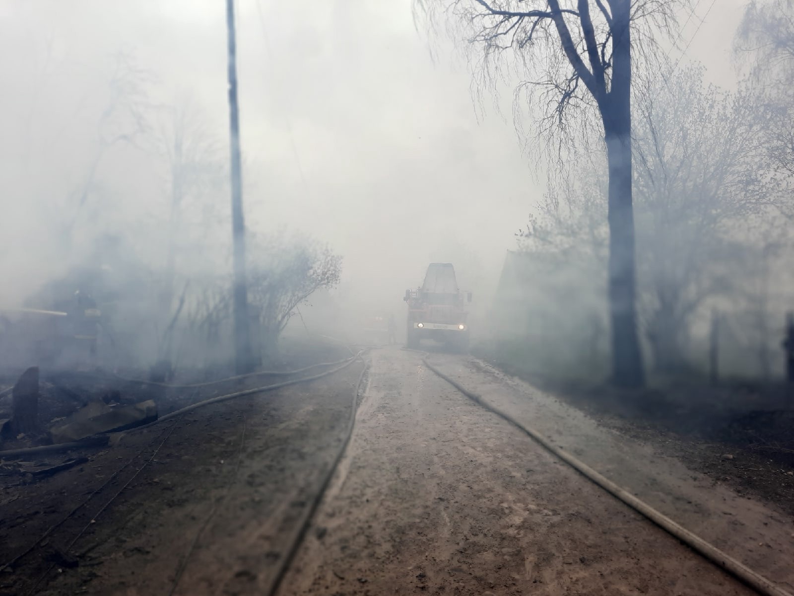 Фото сгоревшей деревни