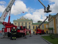 В Твери пожарные потренировались на Императорском Путевом дворце - Новости ТИА