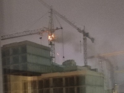В Твери загорелся строительный кран - новости ТИА