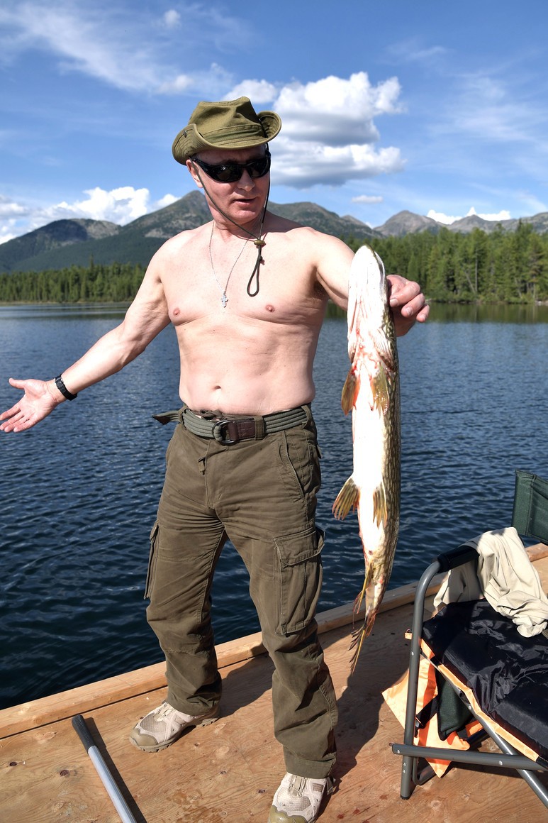 Путин Владимир Владимирович на рыбалке