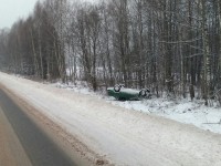 В Тверской области автомобиль Daewoo Nexia опрокинулся на крышу - Новости ТИА