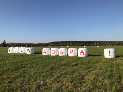 В Тверской области фермеры создали арт из тюков с сеном - новости ТИА