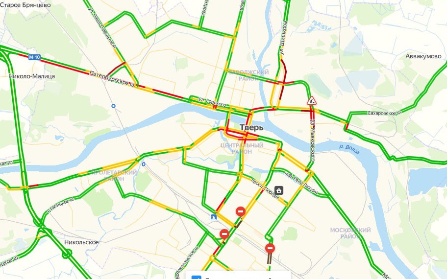 Пробки тверь сейчас. Пробки Тверь. Пробки Тверь Александровка. Карта пробок Тверь.