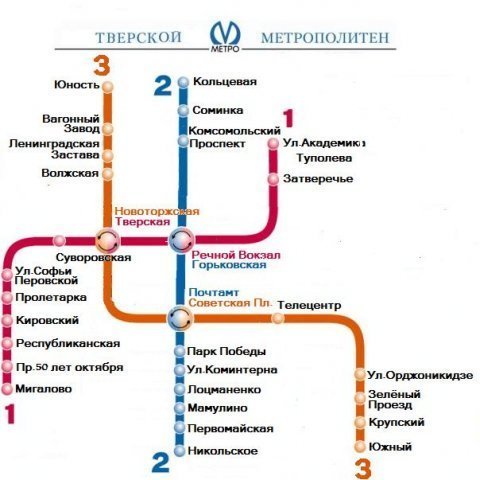 Метро тверь карта