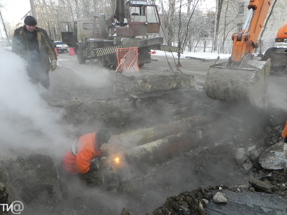 В садике прорвало трубу