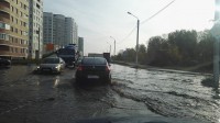 Отремонтированную улицу Луначарского залило после первого сильного дождя - народные новости ТИА