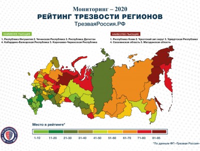 В России подготовили "Рейтинг Трезвости Регионов – 2020" - Новости ТИА