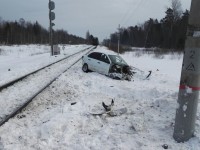 В Тверской области машина столкнулась с хозяйственным поездом на железнодорожном переезде - Новости ТИА